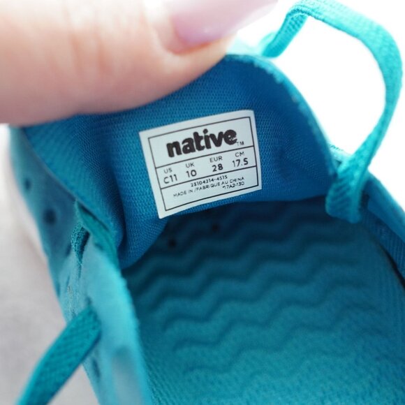 Native Kids Monaco Low Slip-On Sneakers Teal Blue Size C11‎ - Picture 8 of 9